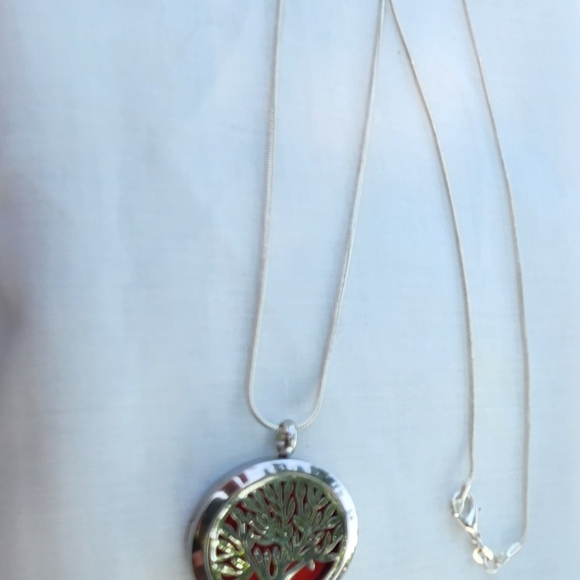 Perfume Locket Pendant and Sterling Chain - Picture 12 of 13
